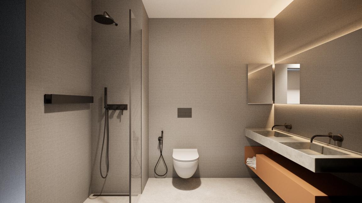 Modernes Badezimmer im Comfort-Zimmer Refugium Weitblick